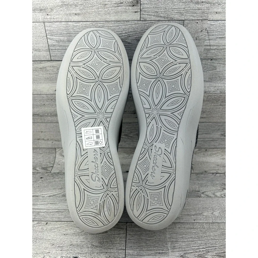 Skechers Womens 8.5 Slip On Knit Air‎ Cooled Memory Foam Sneakers Gray